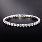 Bracelet Collier Tennis Argent – Strass Élégant Femme