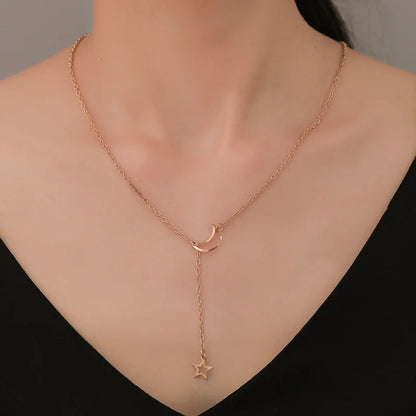 Collier Lune & Étoile – Bijou Doré Délicat Femme