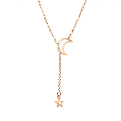 Collier Lune & Étoile – Bijou Doré Délicat Femme