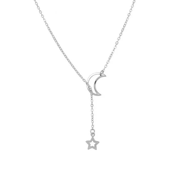 Collier Lune & Étoile – Bijou Doré Délicat Femme