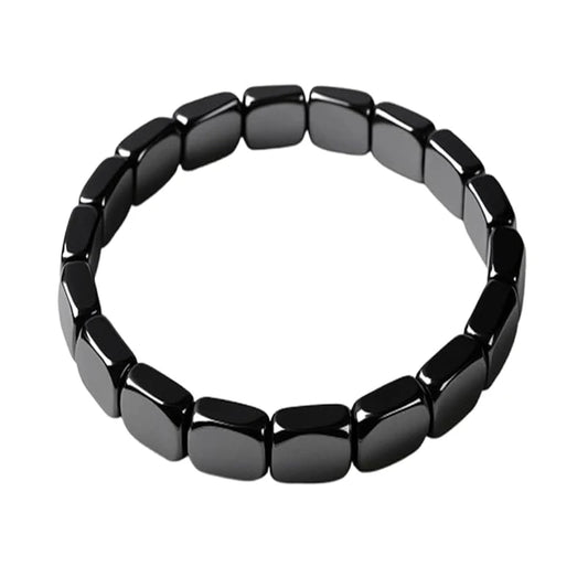 Bracelet Hématite Homme – Pierre Naturelle Énergie & Confiance